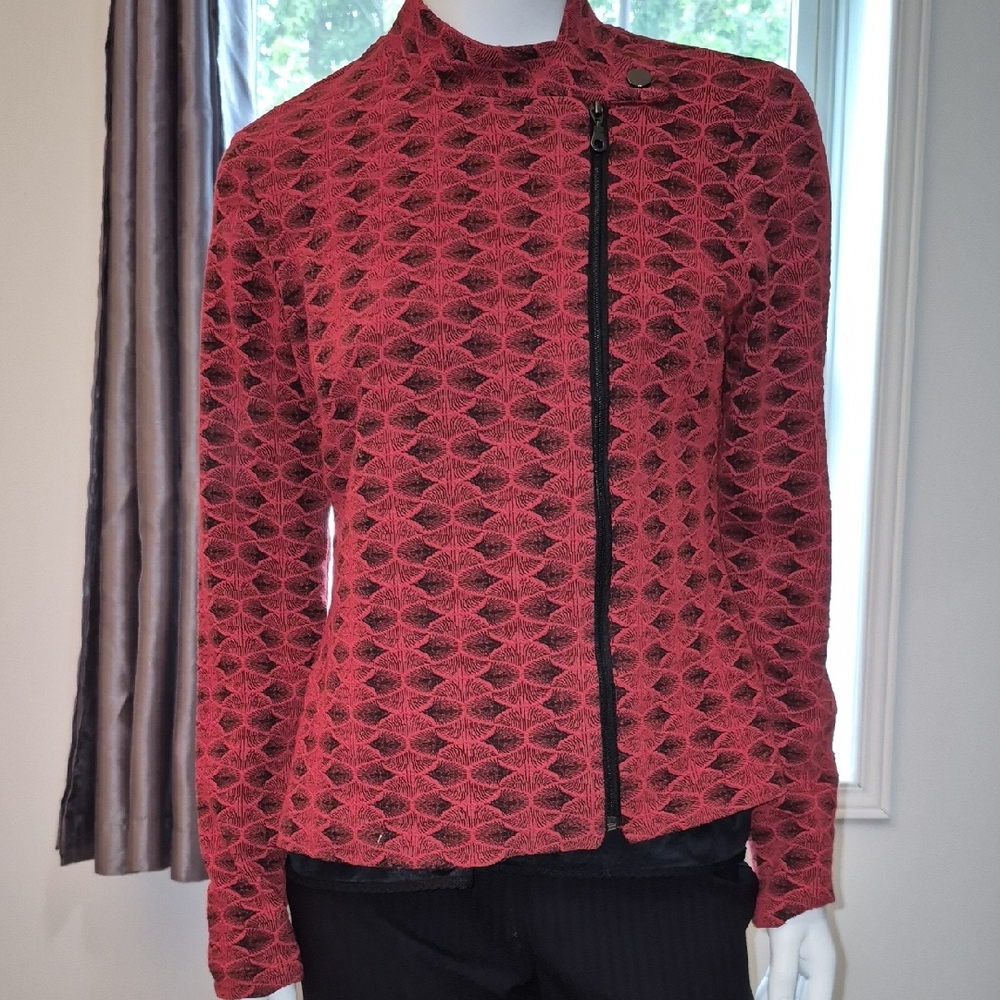 Women's Red Patterned Jacket
